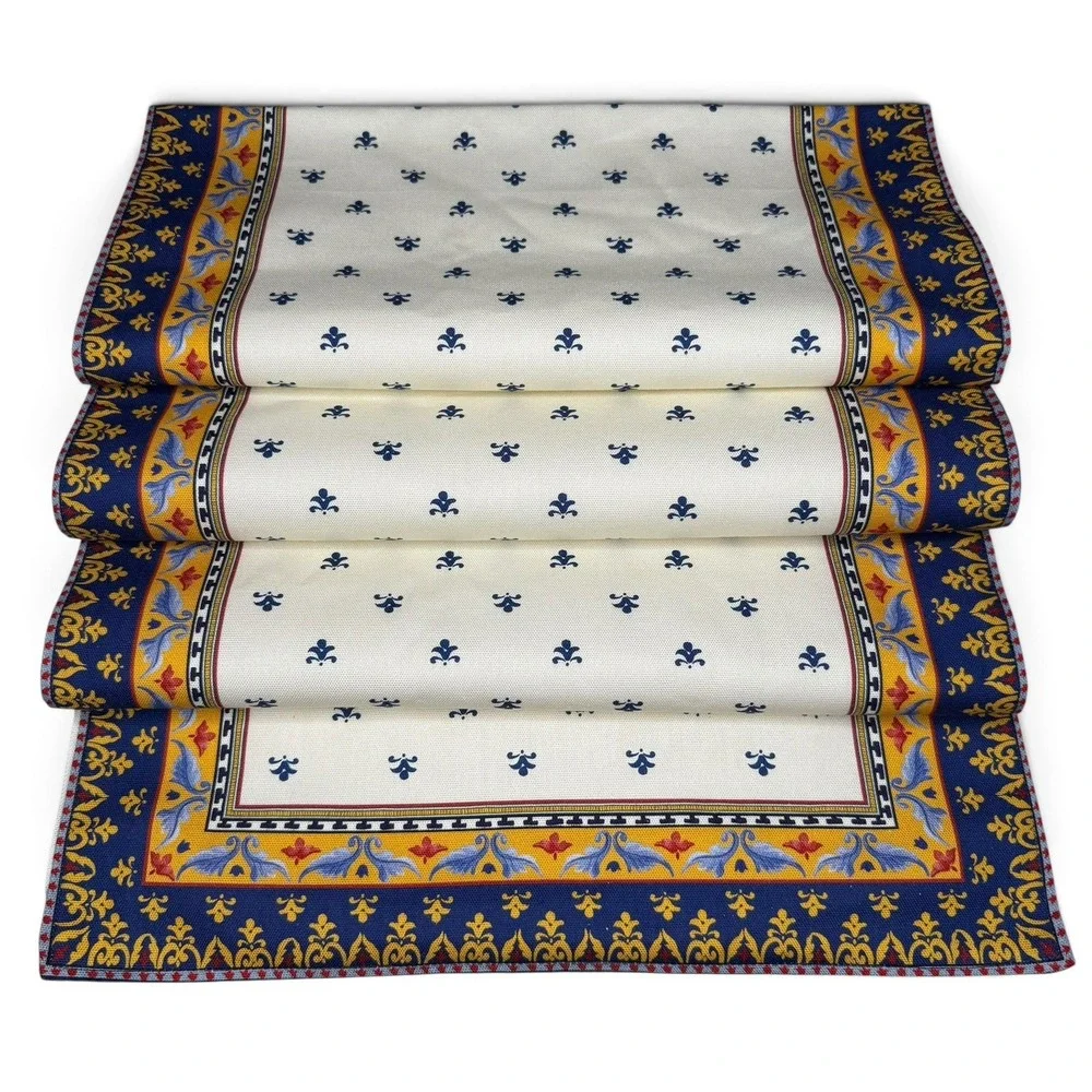 NWOT Williams Sonoma Sicily Mosaic 16x108 Table Runner Cotton European Floral
